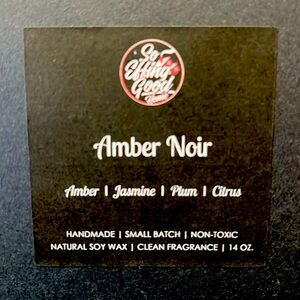 3 wick Handmade soy wax candle. Scent: Amber noir. 14 oz.
